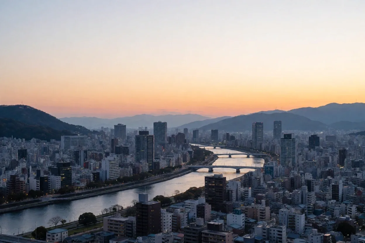 広島の夕景